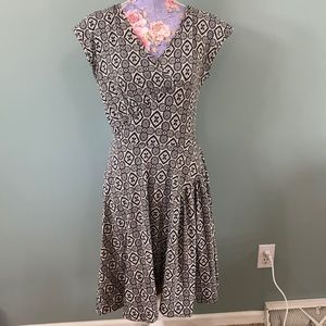 Effies Heart Nina Dress Black white lace print Med